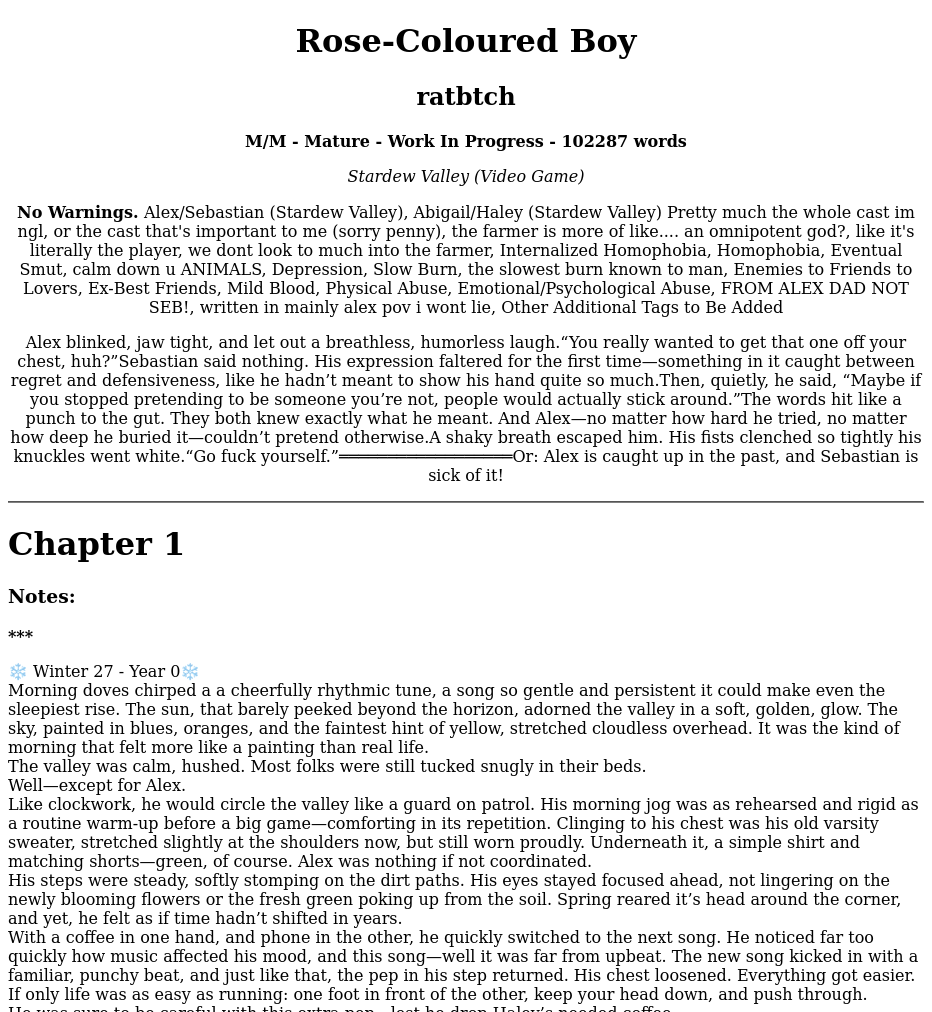 screenshot of the work "rose-coloured boy"